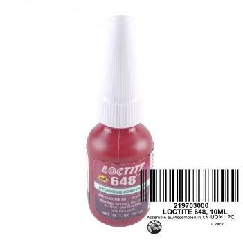 Фиксатор Локтайт 648 (10 мл, 6 g) Оригинал BRP 219703000/413711400/420899788 для BRP (Loctite 648 10 ml | 5 g)