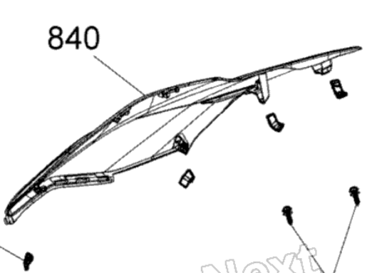 Панель кузова передняя серая левая Оригинал BRP 291005562 для BRP Sea-Doo GTI/GTR/RXP (LH Front Body Panel Assy)