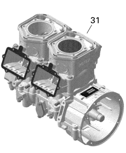 Шорт блок Rotax 593 HO E-TEC Оригинал BRP 300059352 для BRP LYNX/Ski-Doo (Short Block Rotax 593 HO E-TEC)