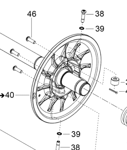 Оригинал BRP 417127328 Fixed Flange Assy