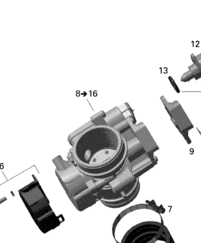 Оригинал BRP 420296876 Throttle Body Assy