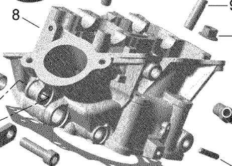 Голова Цилиндра оригинал BRP 420613468 (Rear Cylinder Head Assy)