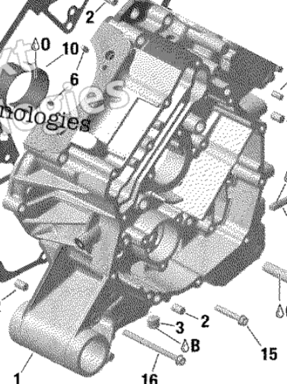 Оригинал BRP 420684553 Crankcase Assy