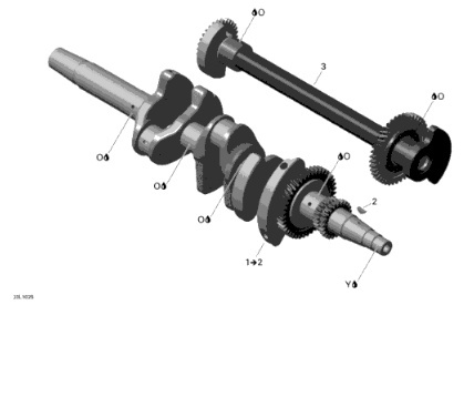Коленвал оригинал BRP 420819759 (Crankshaft Assy)