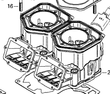 Цилиндр оригинал BRP 420923694 для BRP Ski-Doo (Cylinder with Sleeve (Nicasil)