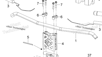 Руль оригинал BRP 506152762 для BRP LYNX/Ski-Doo (Handle Bar Model-Extreme)