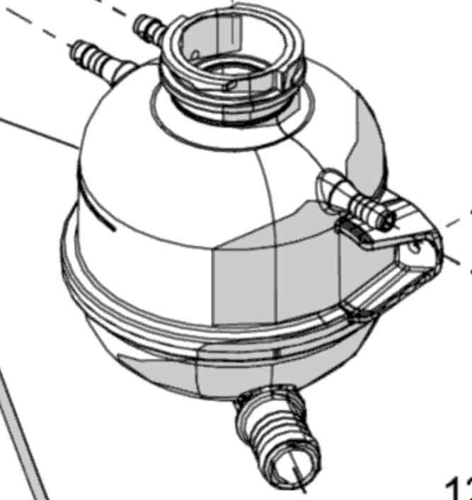 Бак охлаждающей жидкости Оригинал BRP 509001033 для BRP Lynx/Ski-Doo 600/900 ACE (Cooling Tank)