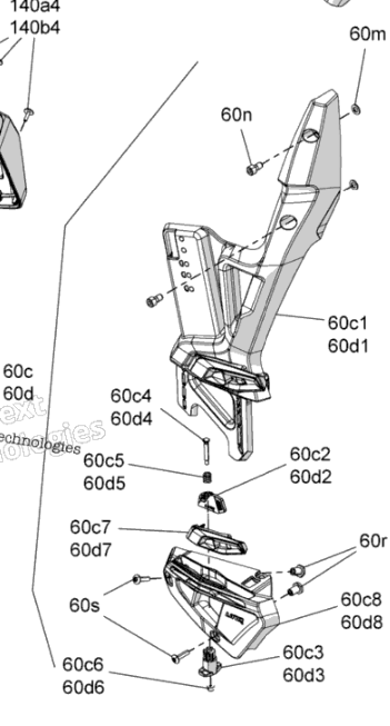 Опора спинки сидения Оригинал BRP 510007209/510006306/510006934 для BRP LYNX/Ski-Doo EXPEDITION SPORT (Seat Foam)