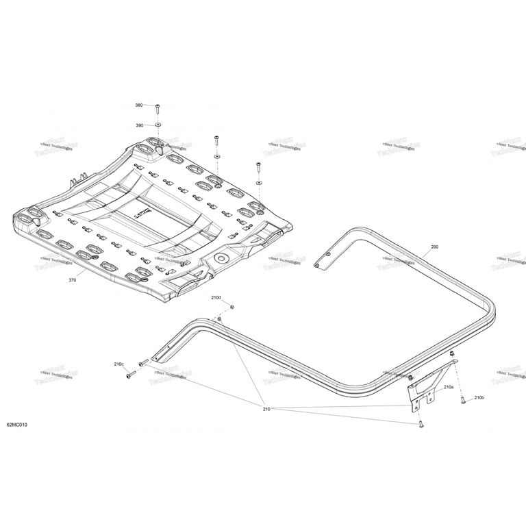 Площадка багажника оригинал BRP 511001209 для BRP LYNX/Ski-Doo (Multifonctional Plate)