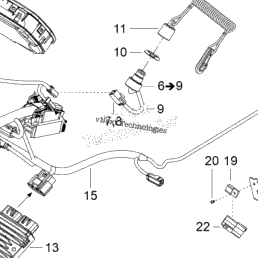 Проводка оригинал BRP 515177482 для BRP LYNX/Ski-Doo Skandic/EXPEDITION/69 YETI/Adventure GT 900 ACE 2015 (Main Harness)
