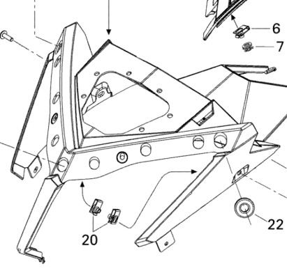 Пластик фар оригинал BRP 517304581 для BRP Can-Am (Gauge Support)