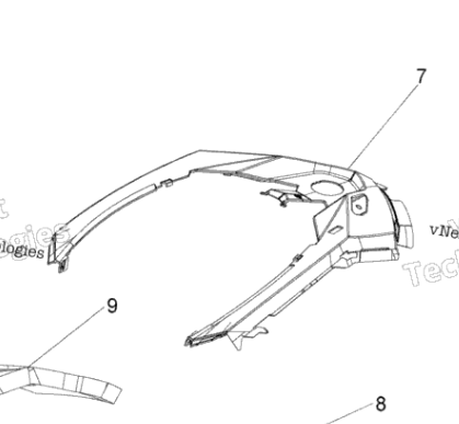Консоль оригинал BRP 517305609 для BRP LYNX/Ski-Doo (Console)