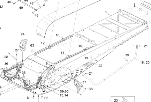 Оригинал BRP (LYNX) 518326981 (Frame assy XU PPS NTC_600SDI)