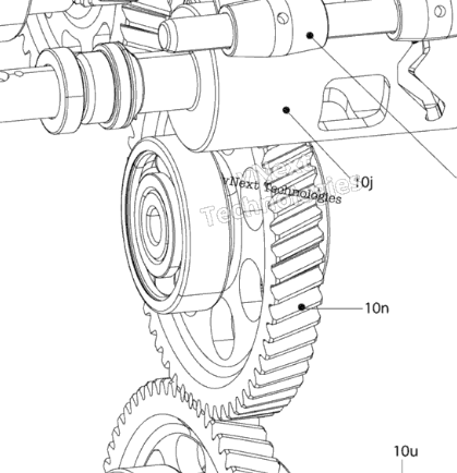 Шестерня КПП оригинал BRP 619230022 для BRP LYNX/Ski-Doo (Middle gear)