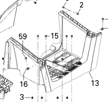 Подножка левая короткая Оригинал BRP 705007040 705003427 для BRP Can-Am (LH Footboard)