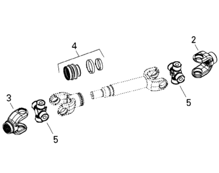 Оригинал BRP 705501413 Rear Propeller Shaft Assy